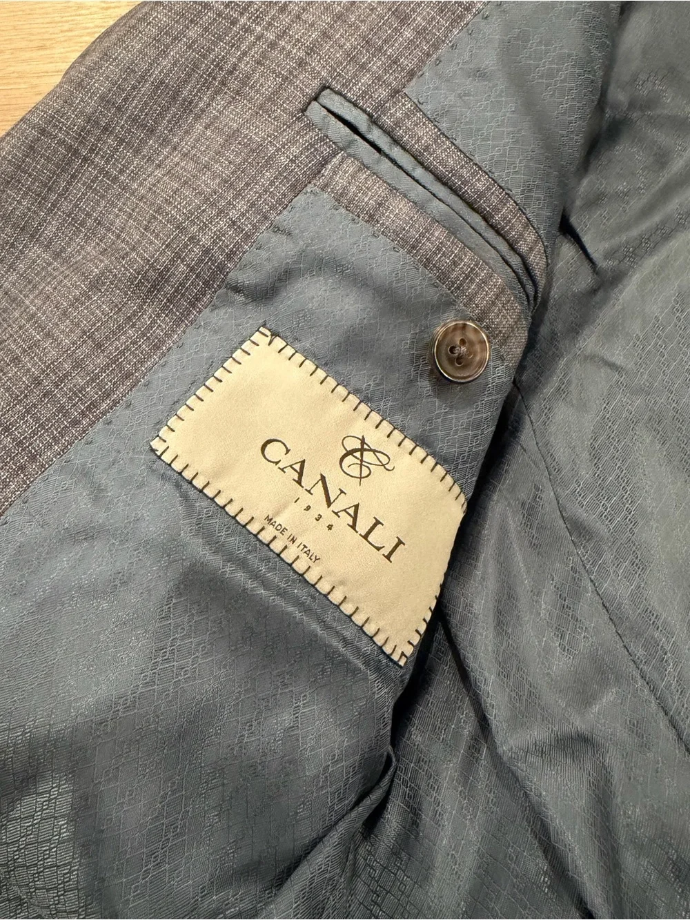 Canali 1934 Plaid Blazer Sport Coat Two Button Made in Italy Blue Size 40R 50 EU